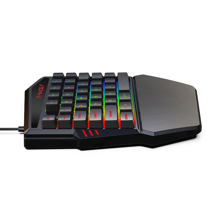 Colorful Backlighting RGB One Hand Gaming Keyboard
