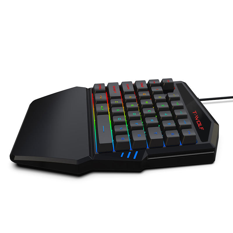 Colorful Backlighting RGB One Hand Gaming Keyboard