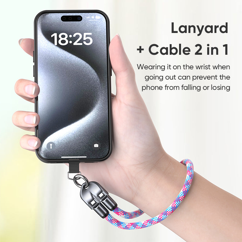 PD 240W Fast Charging Mobile Phone Lanyard Custom Crossbody Mobile Phone Strap Rope Detachable Patch Anti-Lost