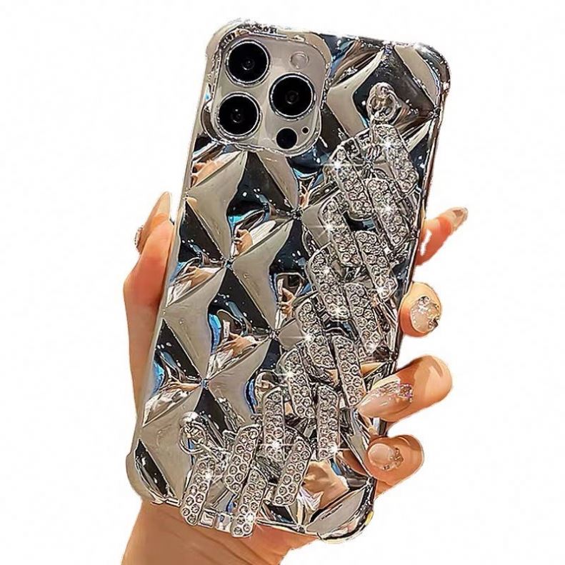 Electroplated diamond grid  IPHONE cover