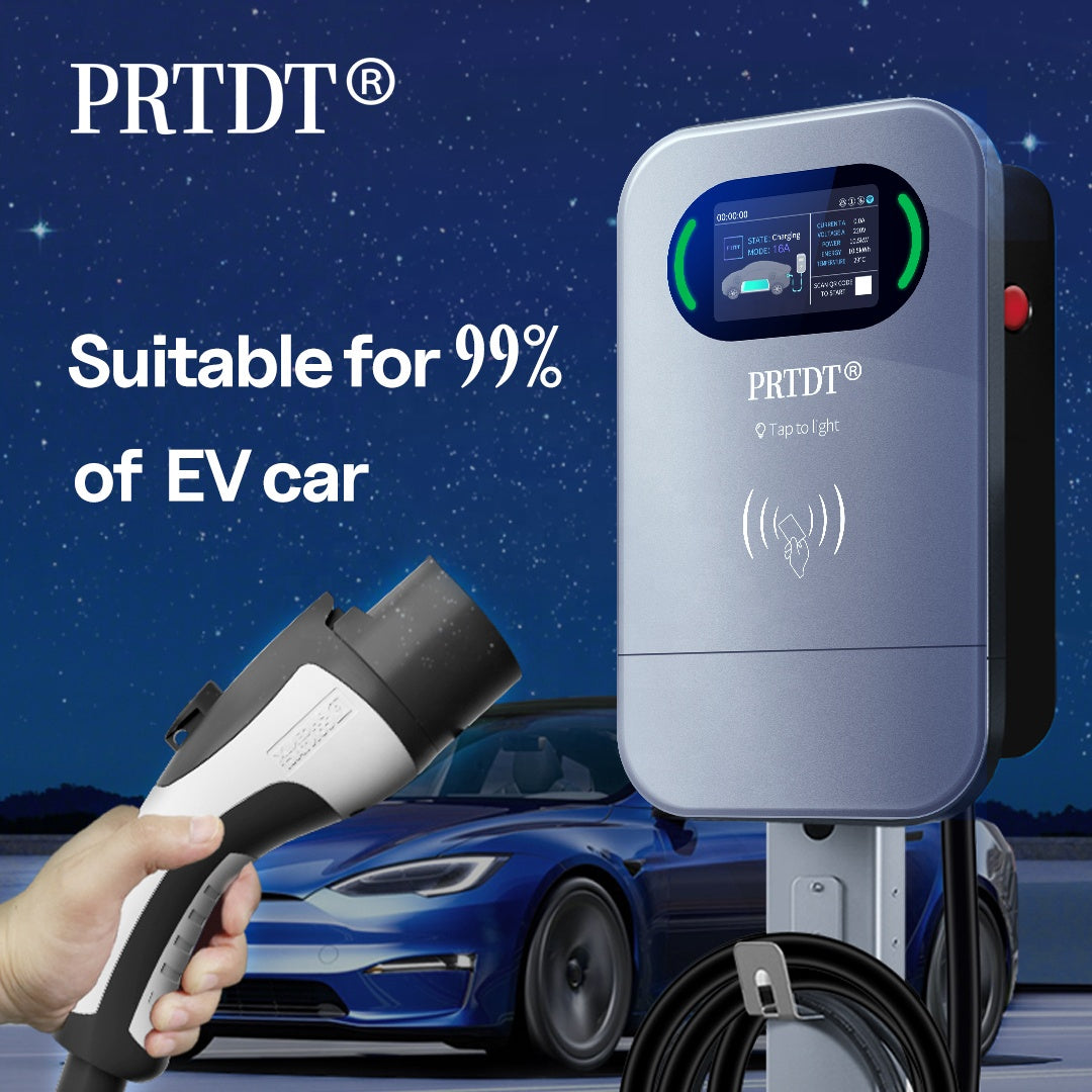 New 7kW 11kW 22kW Residential AC EV Charger with OCPP 1.6 J Vehicle Charging Wallbox Type2 Three Phases for Residential Charging