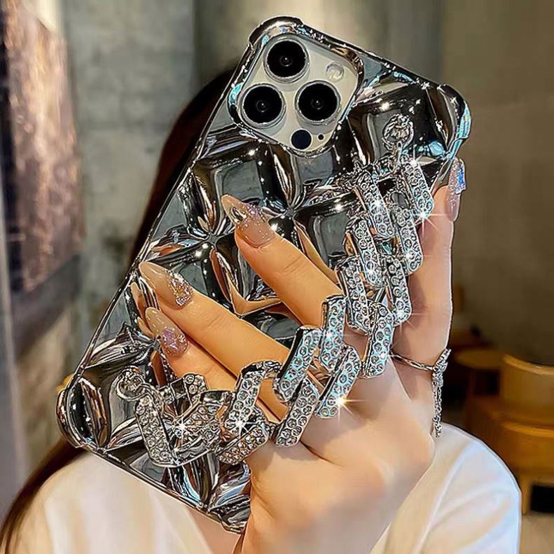 Electroplated diamond grid  IPHONE cover