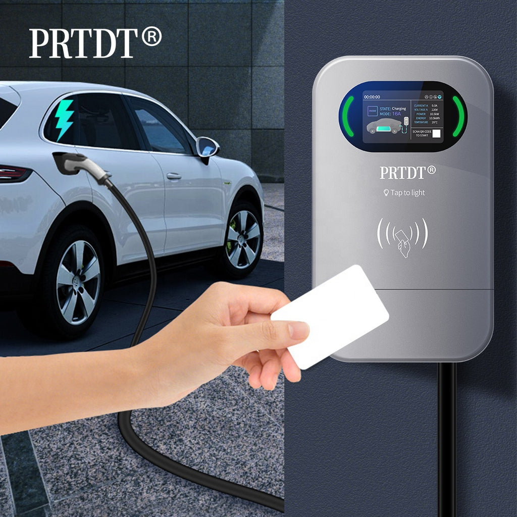 New 7kW 11kW 22kW Residential AC EV Charger with OCPP 1.6 J Vehicle Charging Wallbox Type2 Three Phases for Residential Charging
