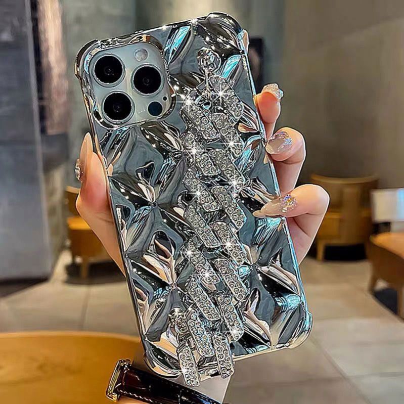 Electroplated diamond grid  IPHONE cover