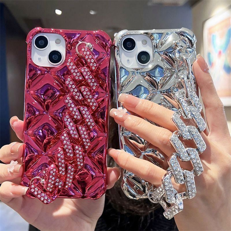 Electroplated diamond grid  IPHONE cover