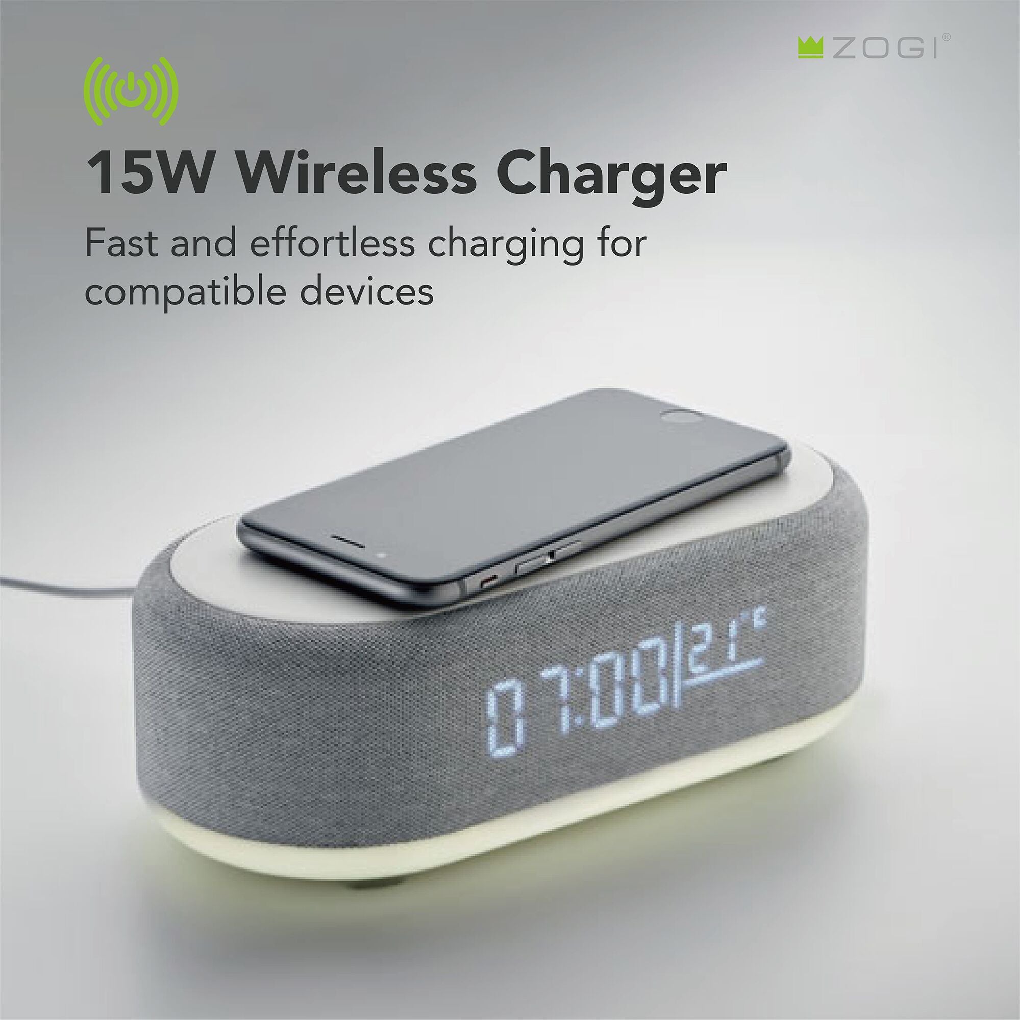 Trending Tech Gadgets 6in 1 5W Music Player Fast Charging Wireless Charger Alarm Clock RGB Night Lamp Music Wireless Speaker