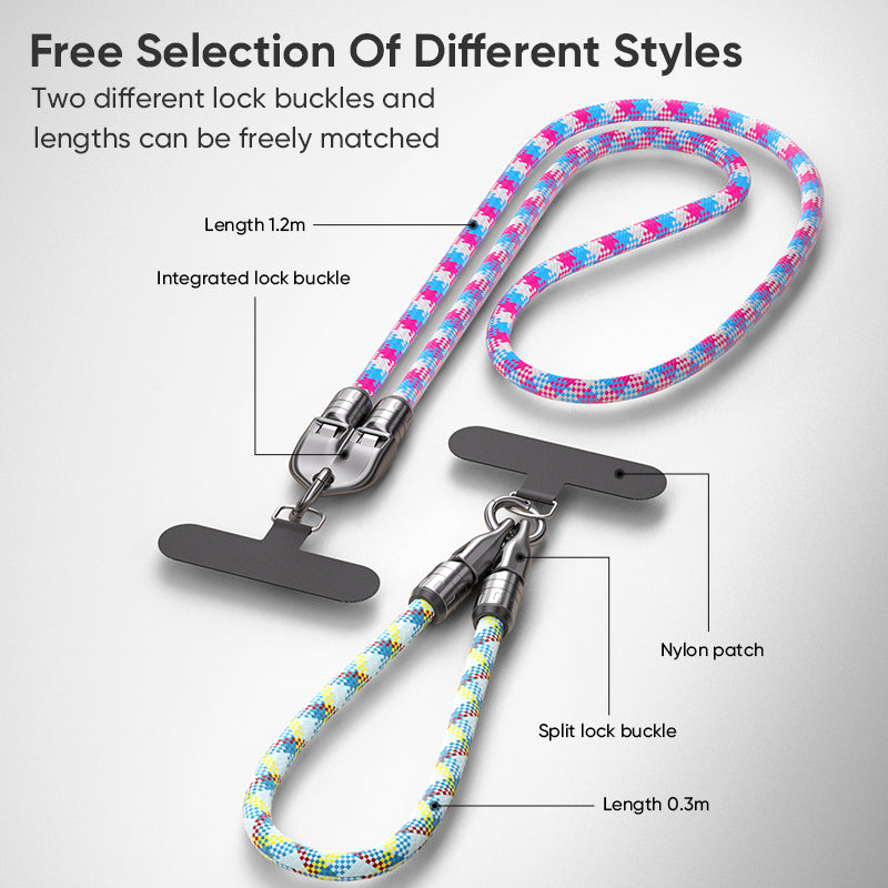 PD 240W Fast Charging Mobile Phone Lanyard Custom Crossbody Mobile Phone Strap Rope Detachable Patch Anti-Lost