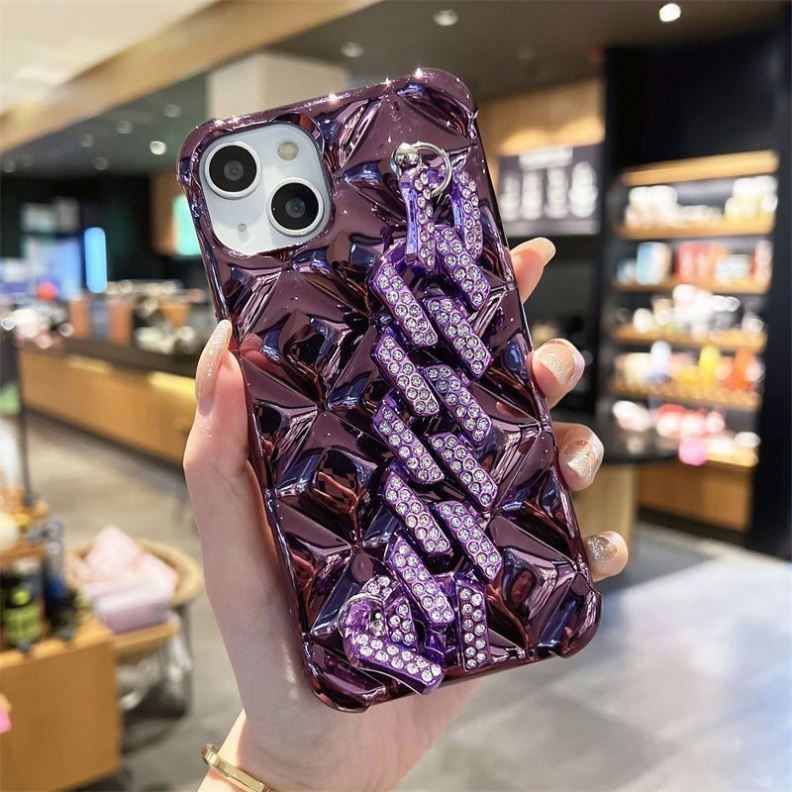 Electroplated diamond grid  IPHONE cover