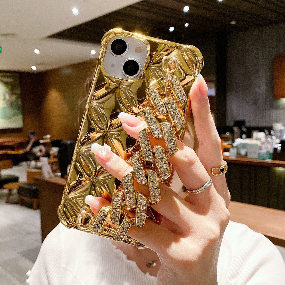 Electroplated diamond grid  IPHONE cover